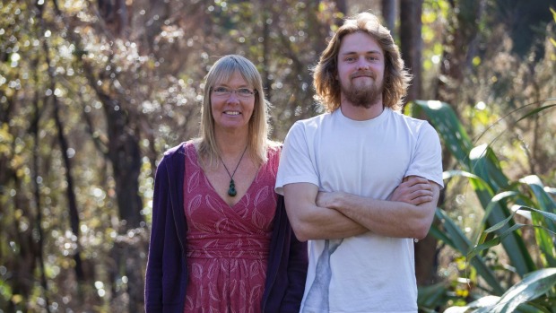 Lezette Reid and Geoff Reid, mother and son members of Friends of Okura Bush, working to protect and preserve the Okura Bush on Auckland's North Shore. PETER MEECHAM
